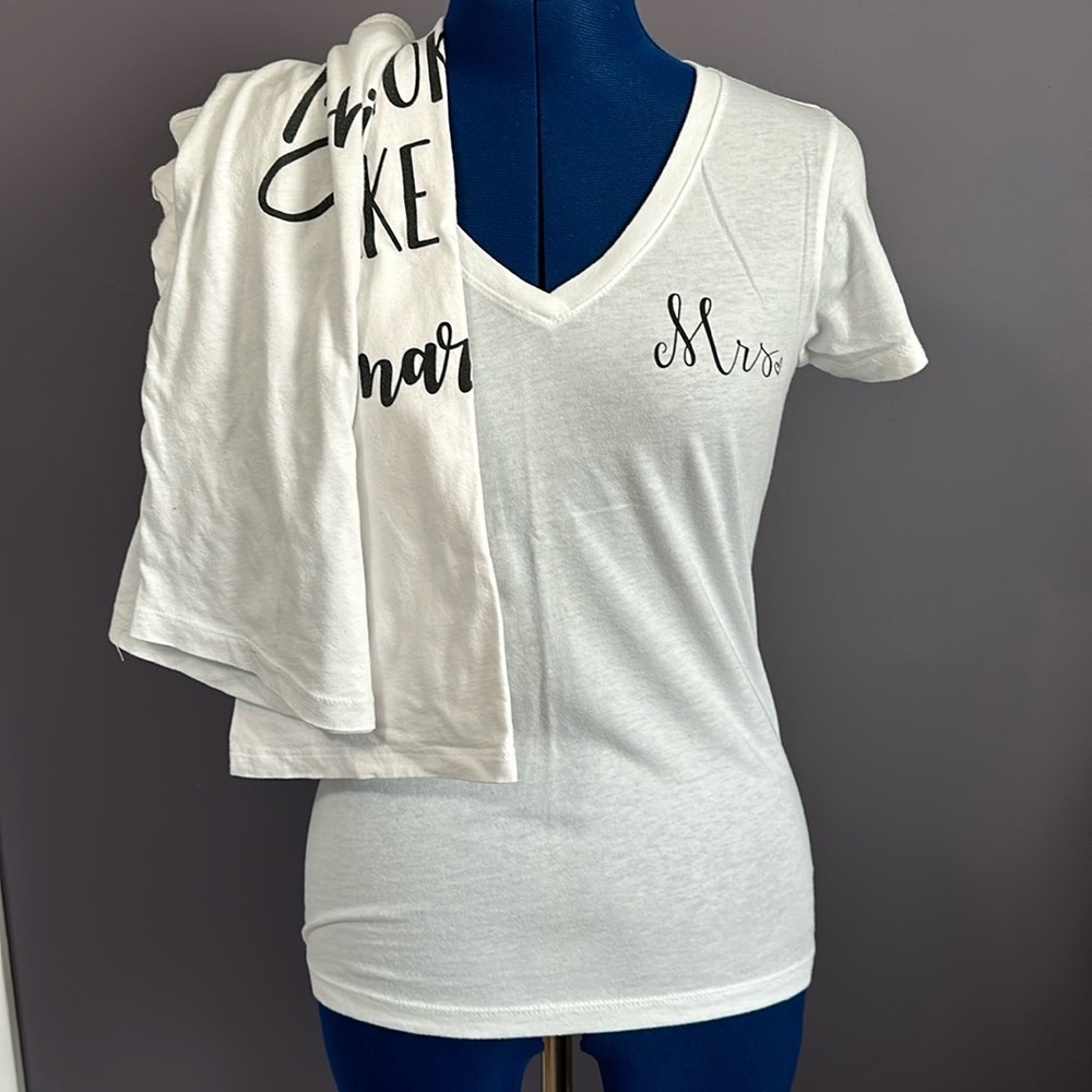 Set of three shirts perfect for a 2025 bride